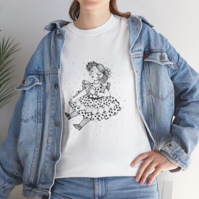 "Muñeca Flamenca" Camiseta de algodón Unisex - Imagen 4